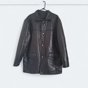 💋GA Men's Black Leather Jacket ITALY 💋